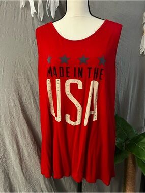 Scarlett Red Plus Size 2X Top with Branded Neck Label